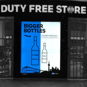 Duty Free Canada Backlit Indoor Retail Display